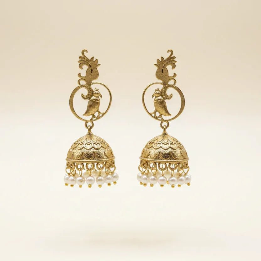 Traditional Peacock Jhumka - Aesthla