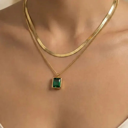 Royal Green Stone Necklace